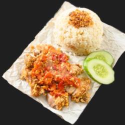 Paket Nasi Hainam Ayam Geprek