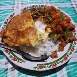 Nasi Campur Telur Dadar