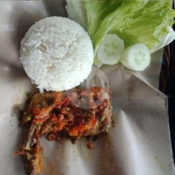 Nasi Ayam Paha Penyet Sambal Merah