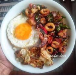 Rice Bowl Cumi Asin Telor Ceplok