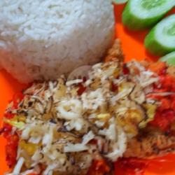 Ayam Geprek Keju Mozarela Bakar Picasso Nasi