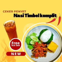 Ceker Penyet Nasi Timbel Komplit Free Ice Tea