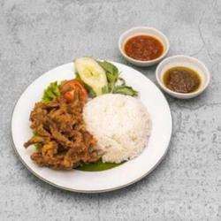 Nasi Usus Krispy Sambel Ijo