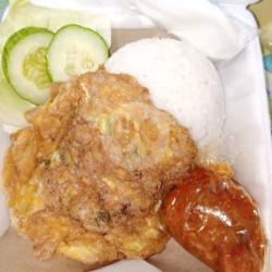 Paket Nasi Telur Kremes/penyet.