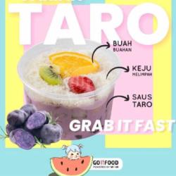 Salad Buah Saus Taro   Toping Keju