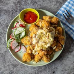 Fried Mushroom (jamur Goreng Tepung) With Creamy Sauce