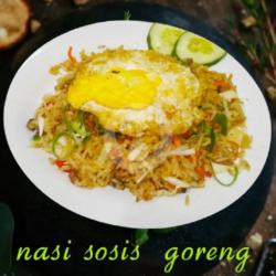 Nasi Sosis Goreng   Telor