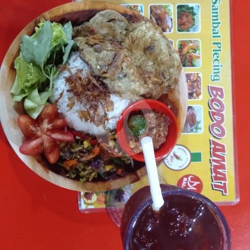 Nasi+telor Dadar+bunga Paya Komplit+es Teh Manis+sambel