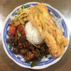 Nasi   Telor Dadar   Sayur Tahu Tempe   Mie