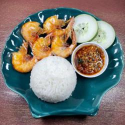 Nasi Udang Penyet