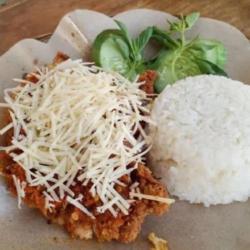 Nasi Ayam Geprek Keju Chedar