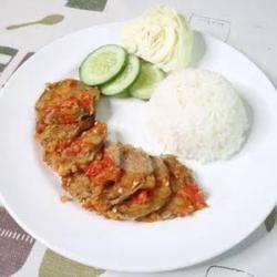 Nasi   Terong Geprek   Teh Obeng