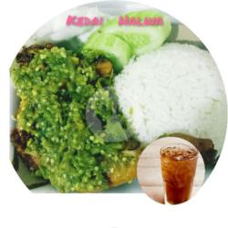 Ayam Penyet Sambal Ijo Nasi Lalap