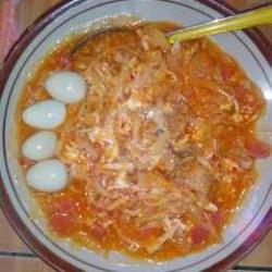 Ceker Mie Kuah Telur ( 3 Ceker   Mie   Telur Kocok. )