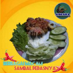 Ayam Geprek (pilihan Sambal)   Lalapan