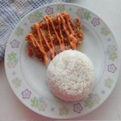 Nasi   Ayam Saus Keju