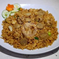 Nasi Goreng Bakso Sosis, Telur Dadar,es Teh Manis