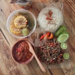 Paket Nasi Teri Kacang Sambel   Sayur Asem