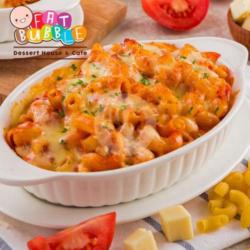 Tomato Cheesy Baked Macaroni With Beef Bolognese