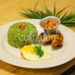 Find Out Green Rice With Sambal Matah