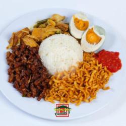 Nasi Campur Telor Asin