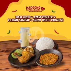 Nasi   Ayam Reguler   Pilihan Sambal   Snow White Paradise