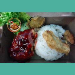 Ayam Geprek Saos Lava Volcano   Nasi