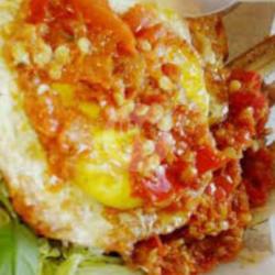 Telur Ceplok Geprek Crispy   Nasi