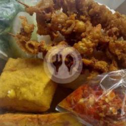 Nasi   Sate Kulit 3pcs   Tempe 2   Tahu 1