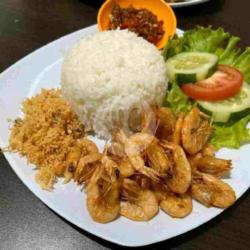 Nasi Penyetan Udang