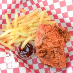 Spicy Fried Chicken With Fries