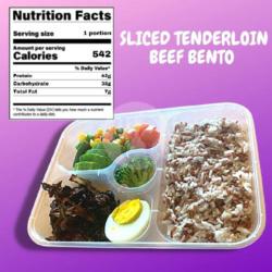 Sliced Tenderloin Beef Bento (542 Cals)