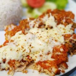 Nasi Ayam Dada Geprek Keju Mozarella