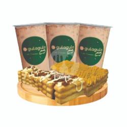 Roti Bakar Abon Sapi (large)   3 Es Milo