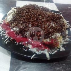 Pancong Red Velvet Keju Coklat