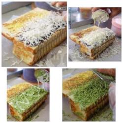 Roti Bakar Greentea Crunchy Keju