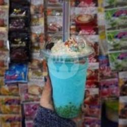 Pop Ice Cincau (coklat , Vanilla Blue , Permen Karet , Mangga , Durian , Taro , Strawberry , Avocado)