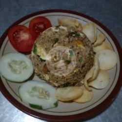 Nasi Goreng Ayam Suir Telur Campur