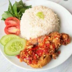 Nasi Ayam Geprek Paha Bawah