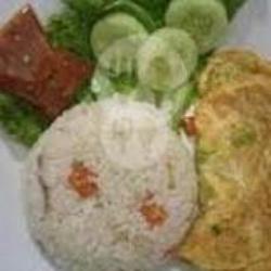 Nasi Liwet Telur Dadar Sambel Lalapan