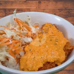 Nasi Chicken Katsu Salted Egg