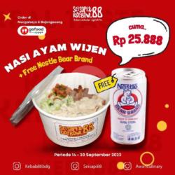 Nasi Ayam Wijen Free Susu Beruang