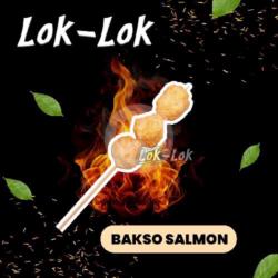Sate Bakso Salmon /// Loklok Suki Satay Angkringan Seafood Bakar Panggang Dengan Olesan Dan Saos