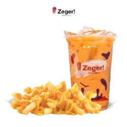 Cheezy French Fries   Thai Tea Large