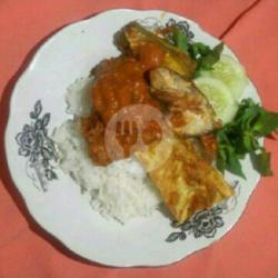 Nasi Tempe Penyet   Telor Dadar