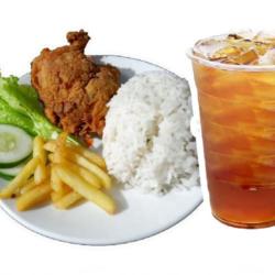 Ayam Crispy Ori   Nasi   Lemon Tea