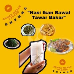 Nasi Ikan Bawal Tawar Bakar