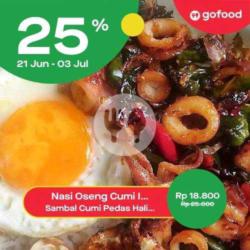 Nasi Oseng Cumi Ijo   Telur