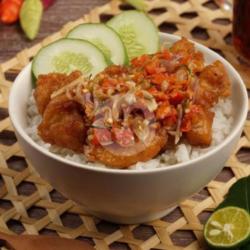 Nasi Ikan Dori Crispy Sambel Matah