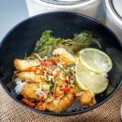 Rice Bowl Ikan Dori Garlic Lemon